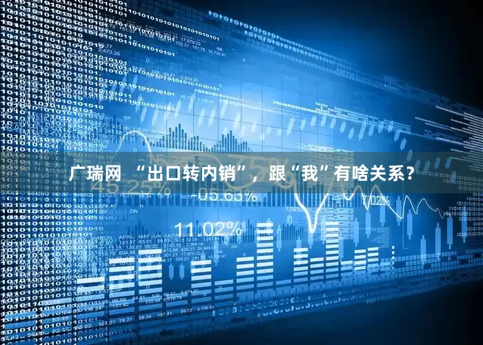 广瑞网  “出口转内销”，跟“我”有啥关系？